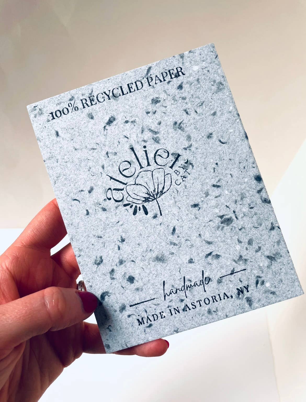 Mini Recycled Denim Confetti Notebook Eco-Friendly : Dark Denim - Three Pack