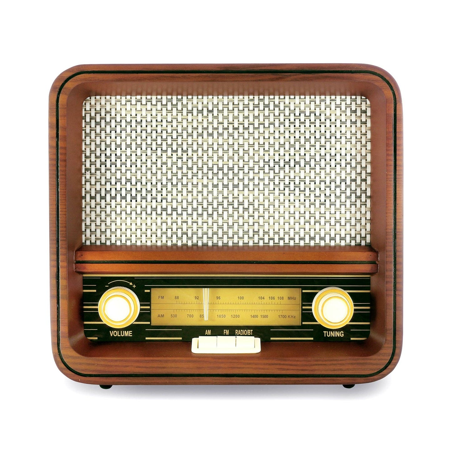 Fuse RAD Vintage Retro AM/FM Radio Speaker with Bluetooth and Wireless Charging Station