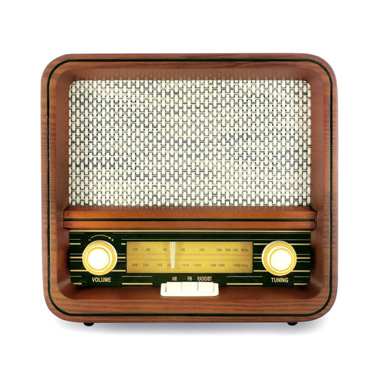 Fuse RAD Vintage Retro AM/FM Radio Speaker with Bluetooth and Wireless Charging Station